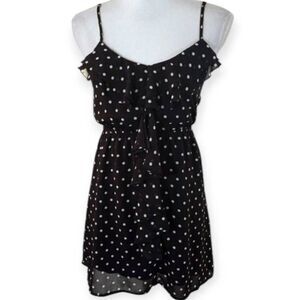 EYELASH COUTURE BLACK & WHITE POLKA-DOT DRESS SZ.XS EUC.